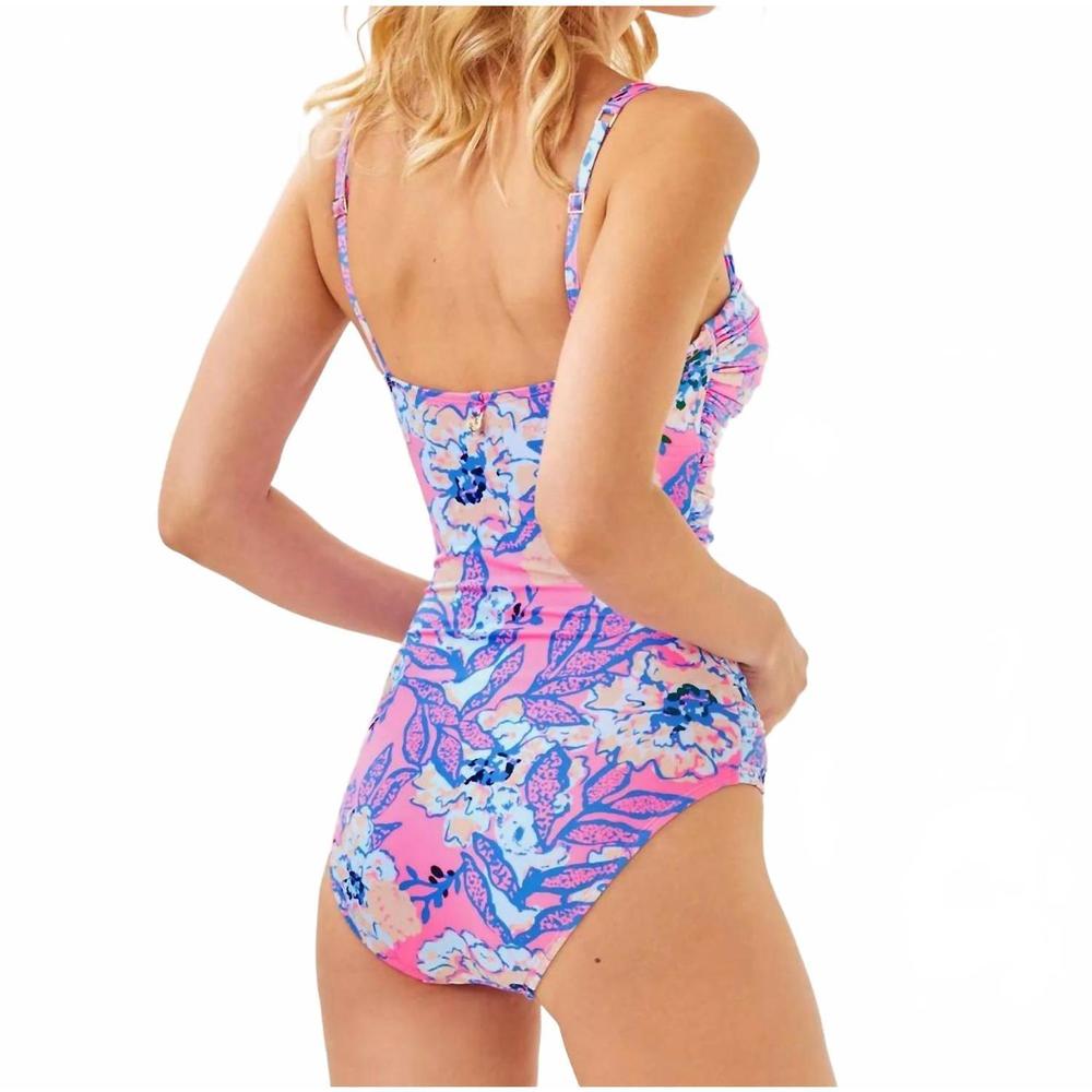 NEW LILLY PULITZER solaria one piece swimsuit in multi totally koalafied - Picture 2 of 4